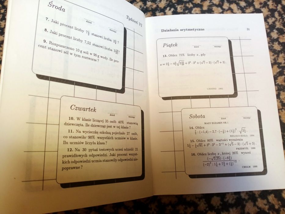 Matematyka kalendarz ósmoklasty. M. Dobrowolska, K.Zarzycka 1991