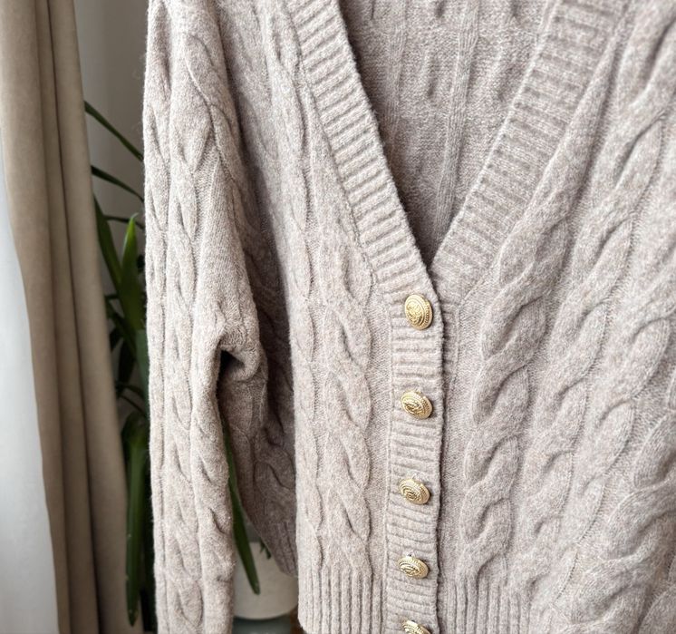 Короткий кардиган H&M бежевий