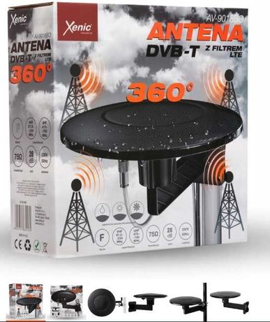 Antena wielokierunkowa Xenic 360 DVB-T z LTE, do campera,przyczepy