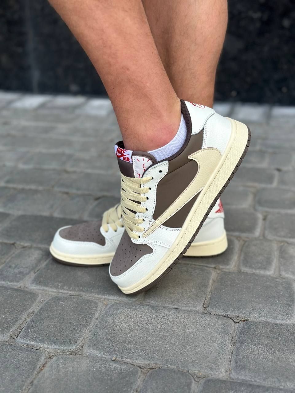 Nike Air Jordan 1 Low x Travis Scott 'Sail and Ridgerock' Mocha