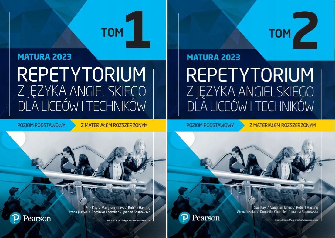 Matura od 2023 Repetytorium LO Angielski Tom 1+2 Pearson, nowe