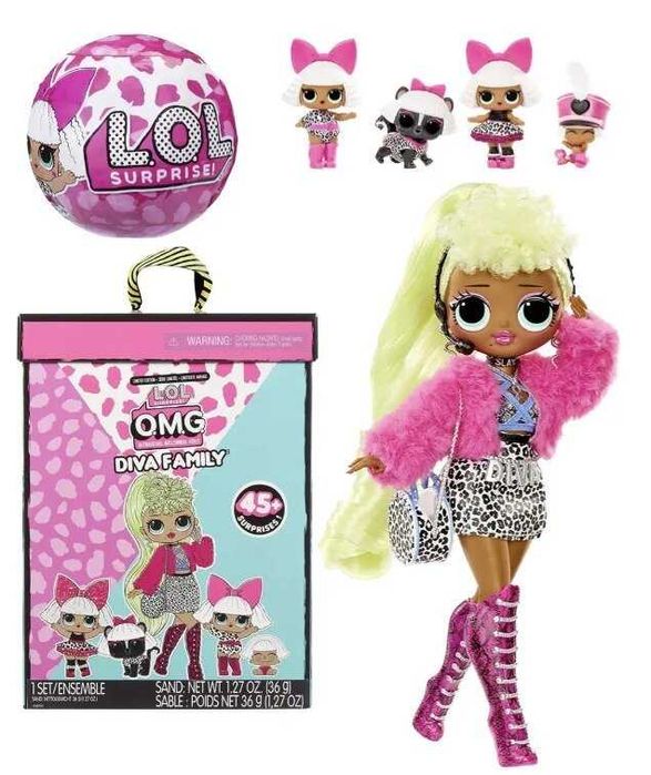 Мега набір родина Леді Діви L.O.L. Surprise OMG Diva Family 45 Surpris