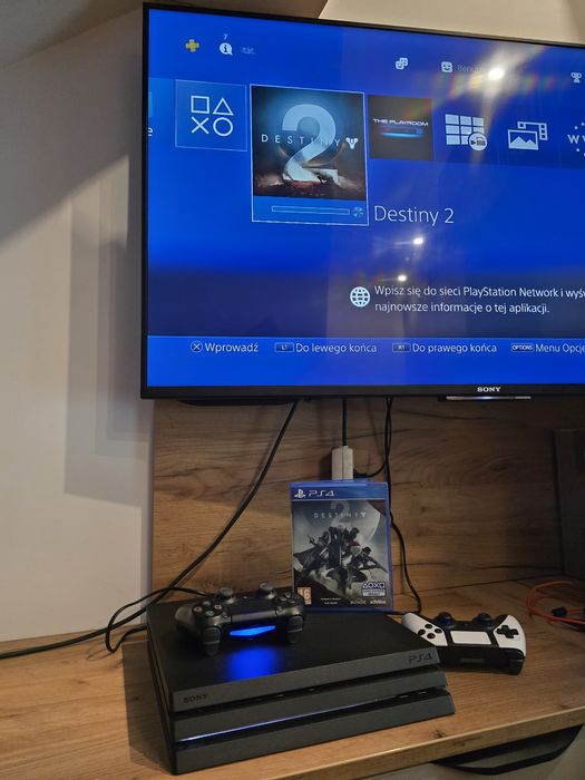 Konsola Playstation PS4 PRO 1TB Pudełko + 2x Kontrolery + Destiny 2