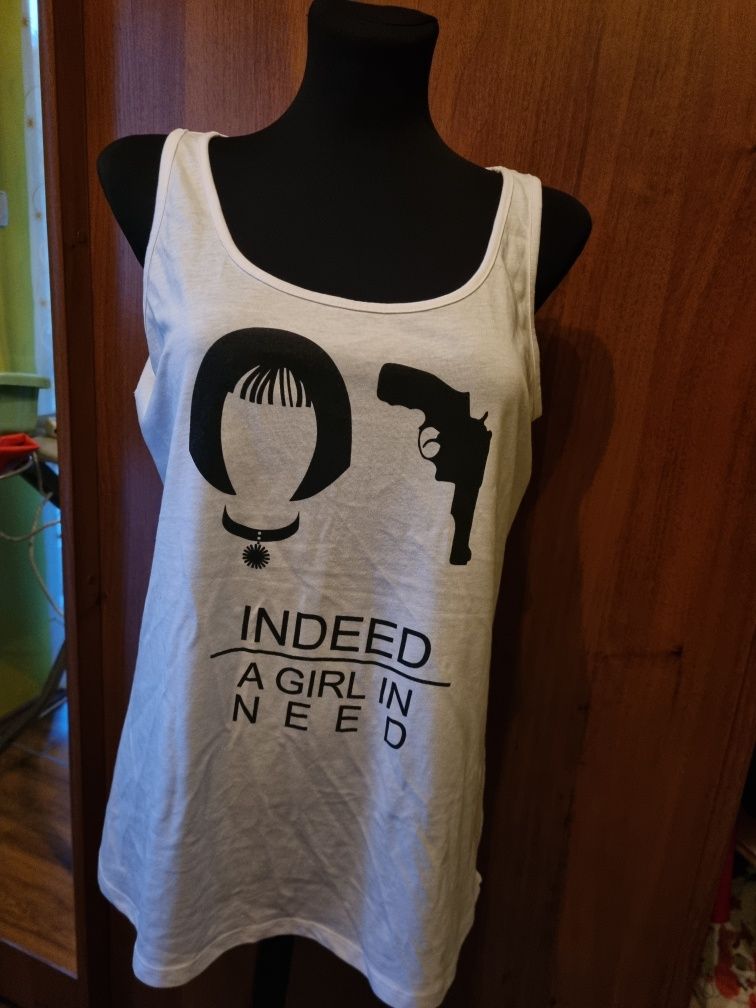 Białą koszulka na lato Cropp XL