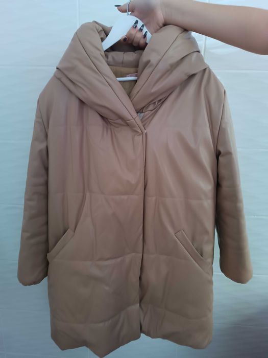 Пальто з екошкіри