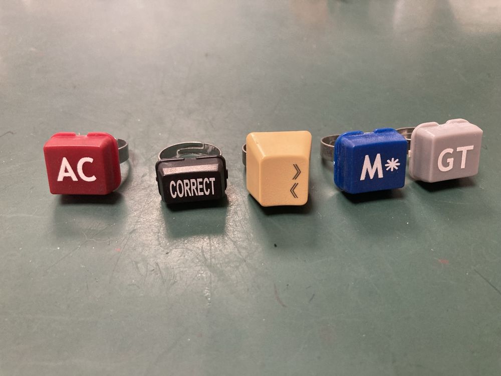 Conjunto 5 Anéis teclas computador