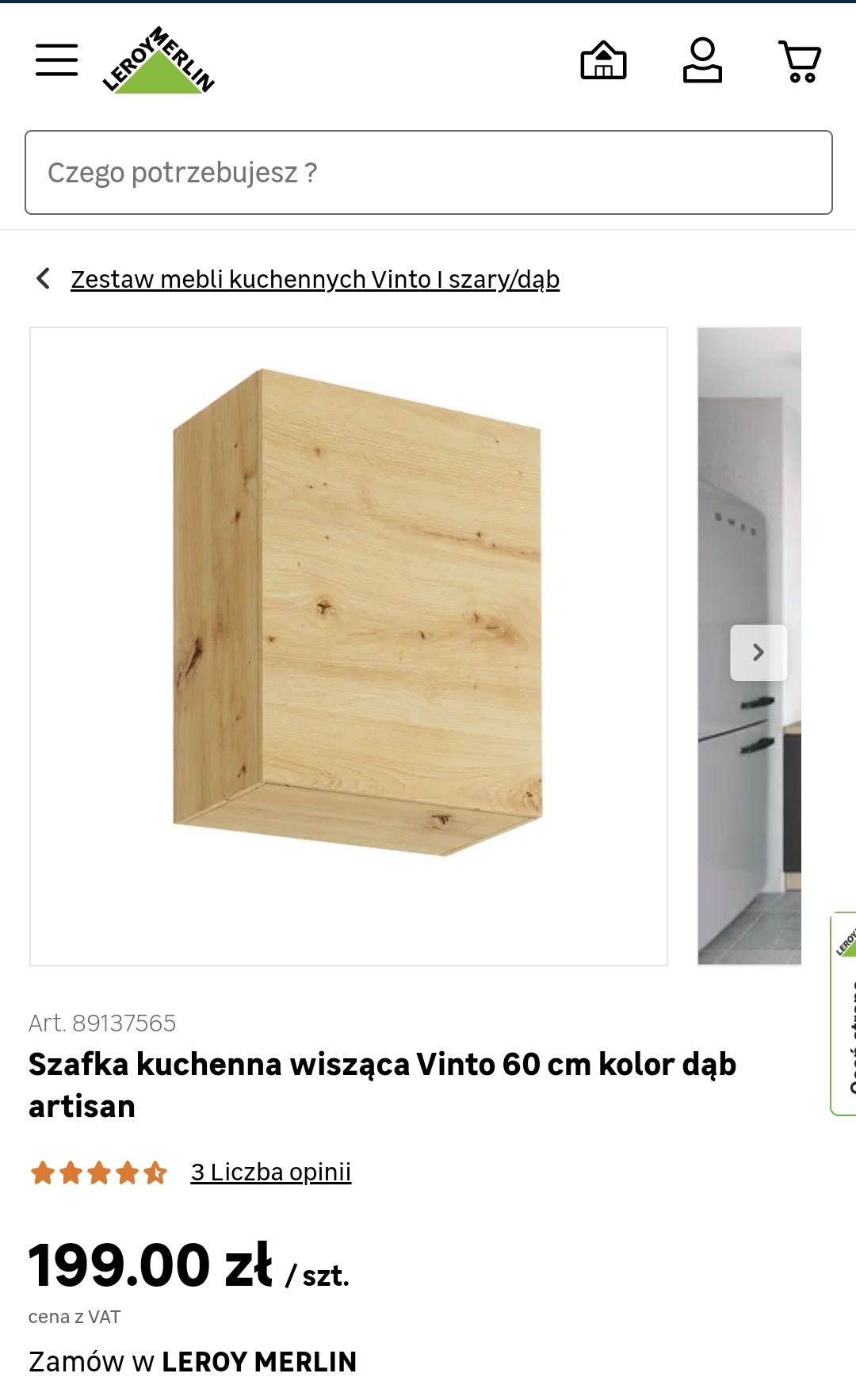 Szafka Vinto 60 cm dąb artisan