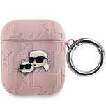 Etui Karl Lagerfeld Monogram Karl & Choupette Head na AirPods 1 / 2 -