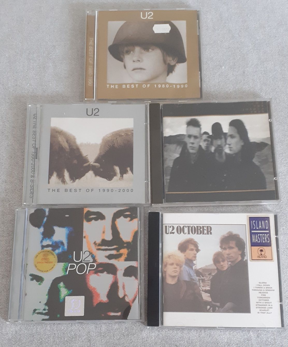 Coleção de 5 cds música U2