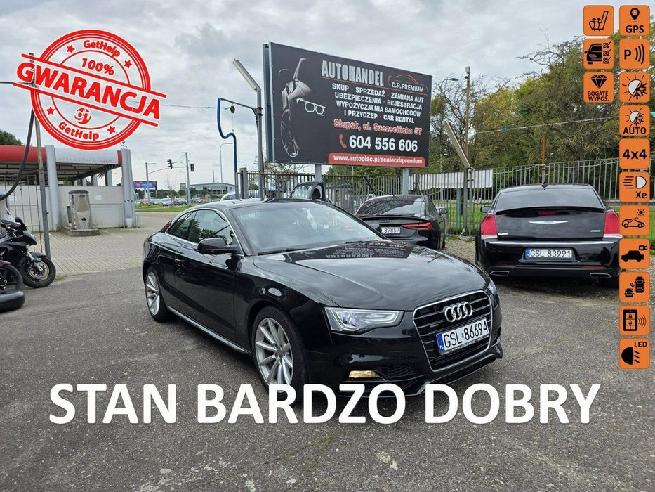 Audi A5 Coupé 2.0 TFSI 230 KM, S-Line, Quattro, Panorama, Skóra, Kamera, Bluetooth
