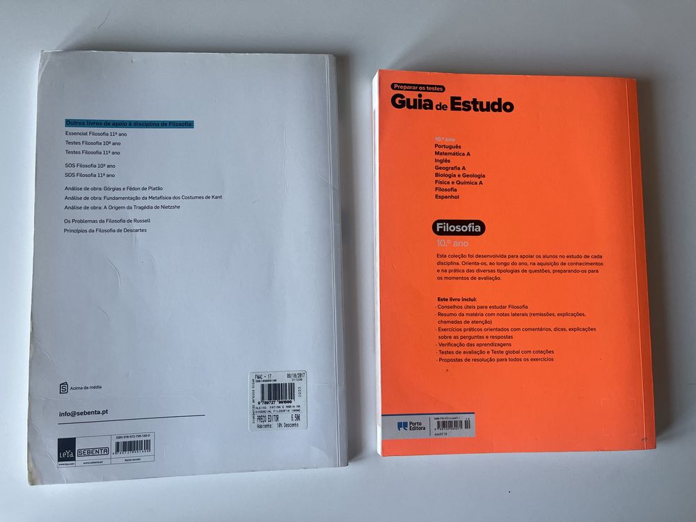 Livros de estudo e preparcao Filosofia 10o ano