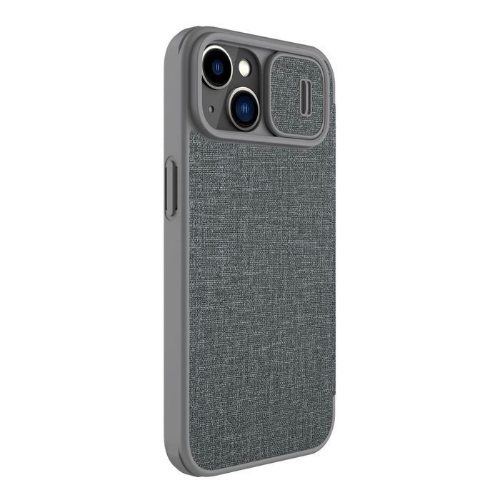 Nillkin Qin Cloth Pro Case etui do iPhone 14 Plus pokrowiec z klapką