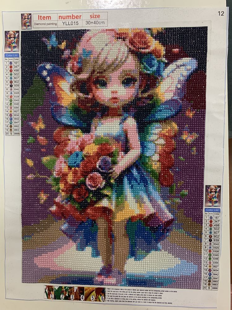 Quadros pintados com diamantes 30x40