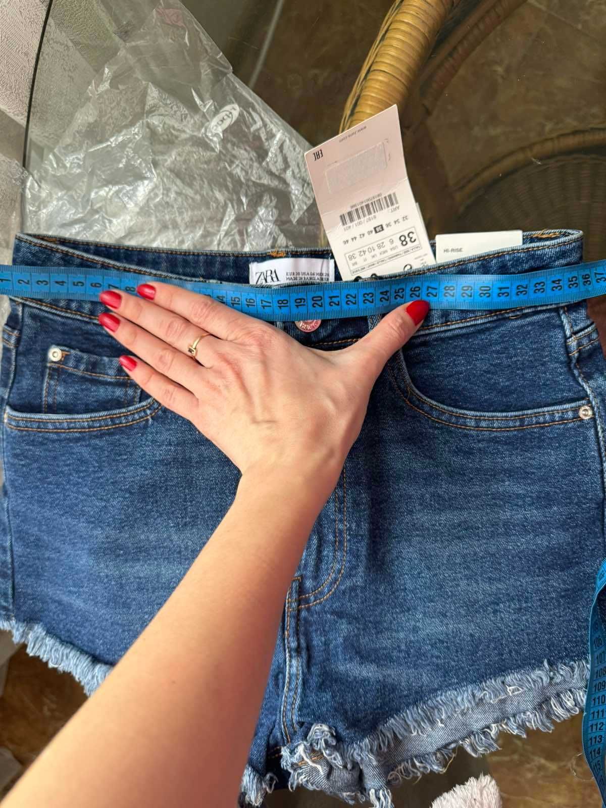 Стильные шорты джинсовые Zara, новые с бирками!