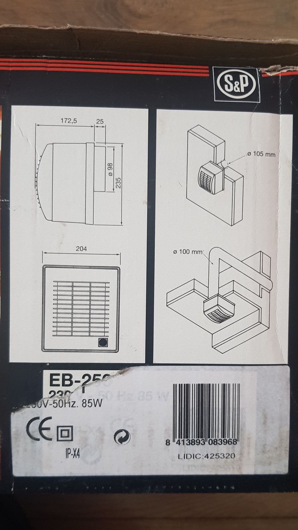 Wentylator promieniowy EB-250 T