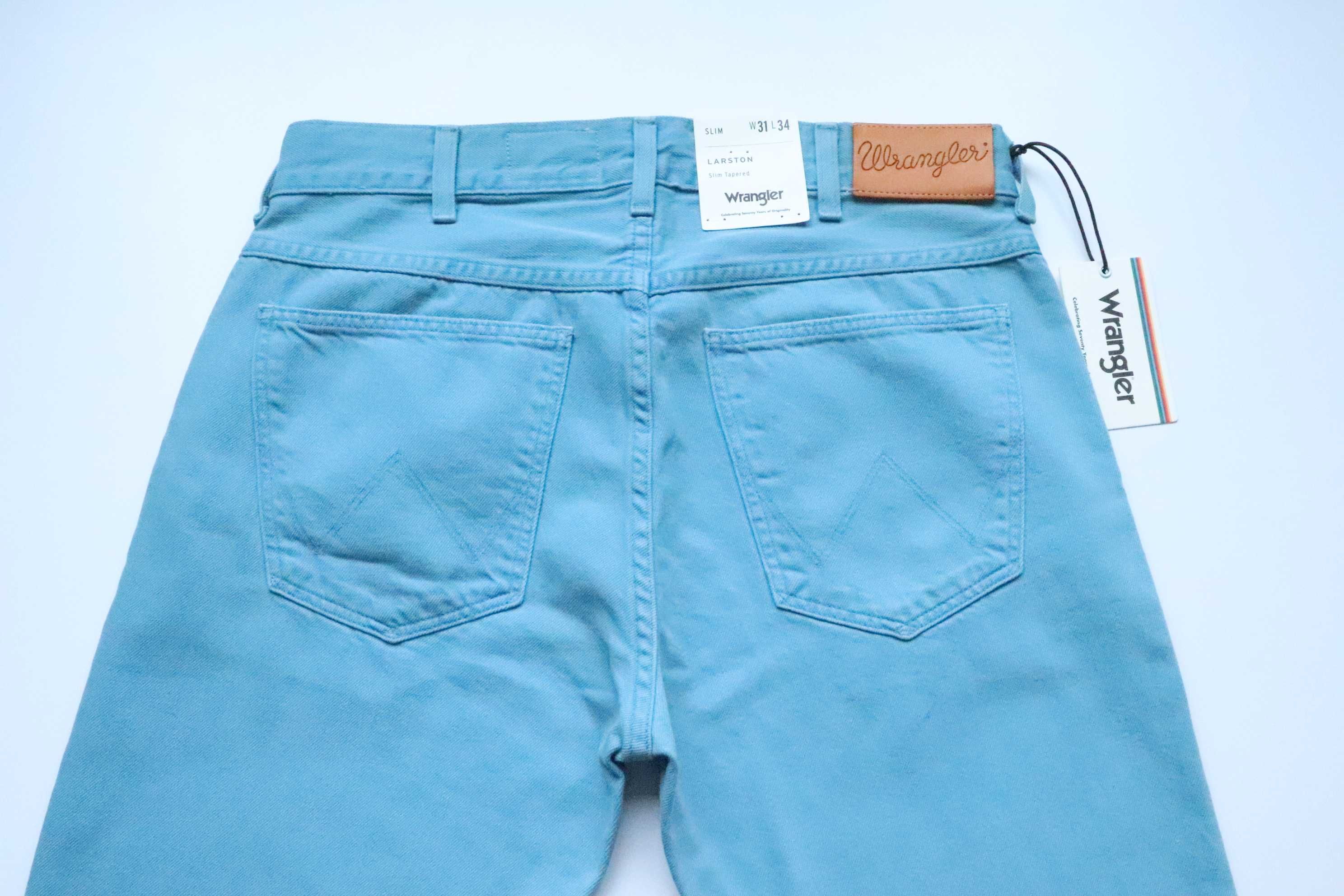WRANGLER LARSTON W31 L34 męskie spodnie jeansy slim fit nowe