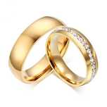 Aliança Simples 6mm em Aço para Casamento ou Namoro - REF00090