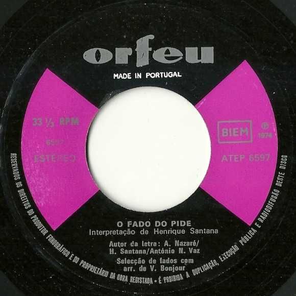 Henrique Santana – O Baile Mandado / O Fado Do Pide