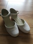 Buty komunijne r 34  białe z kryształkami