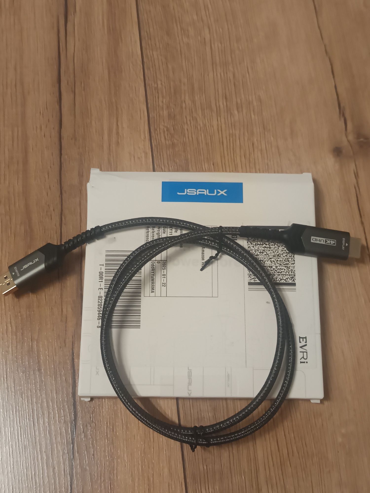 Kabel 4K DisplayPort na HDMI, 1M nylon pleciony DP na HDTV