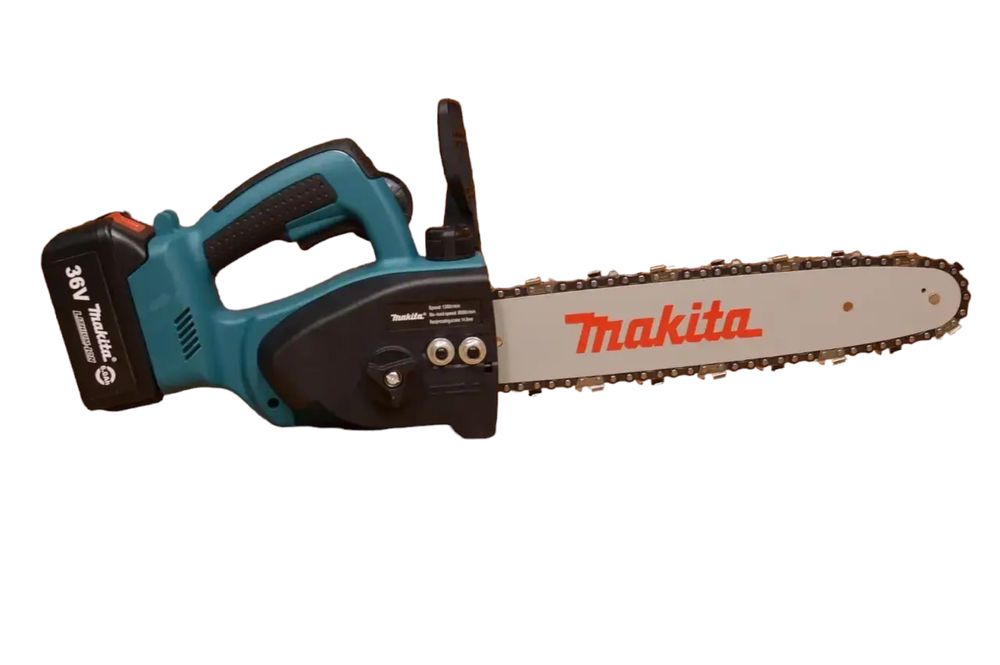 Аккумуляторная цепная пила MAKITA З6В 6А ,с двумя аккумуляторами