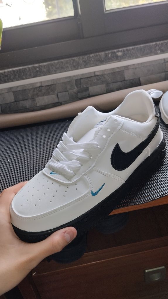 nike air force 1 07 white black teal