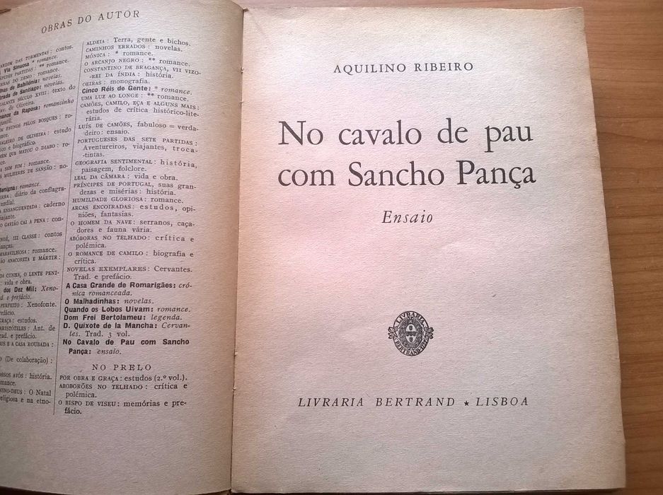 No Cavalo de Pau com Sancho Pança (1.ª edição) - Aquilino Ribeiro