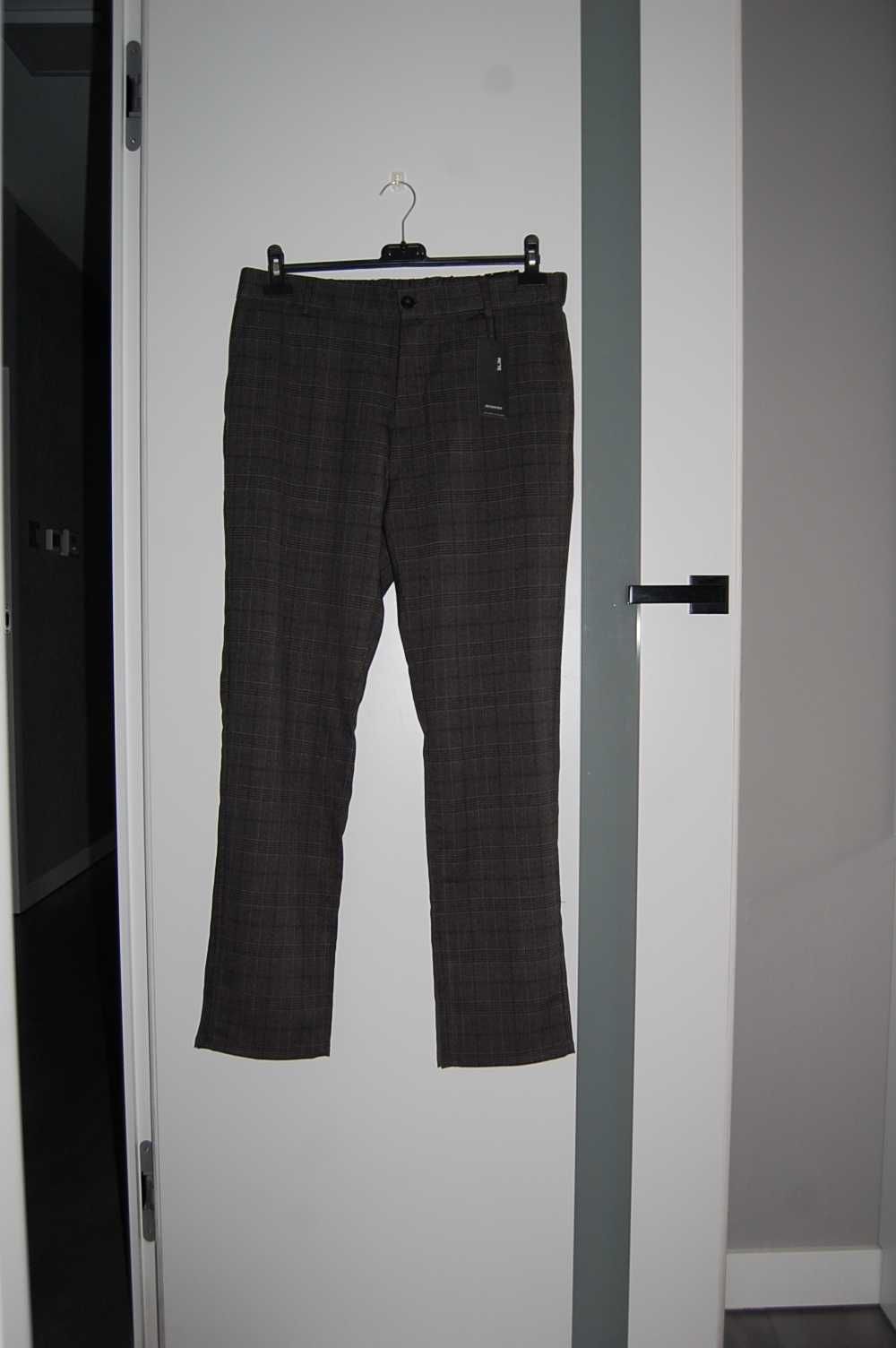 Spodnie męskie rurki w kratę r 34 XS Reserved nowe metki