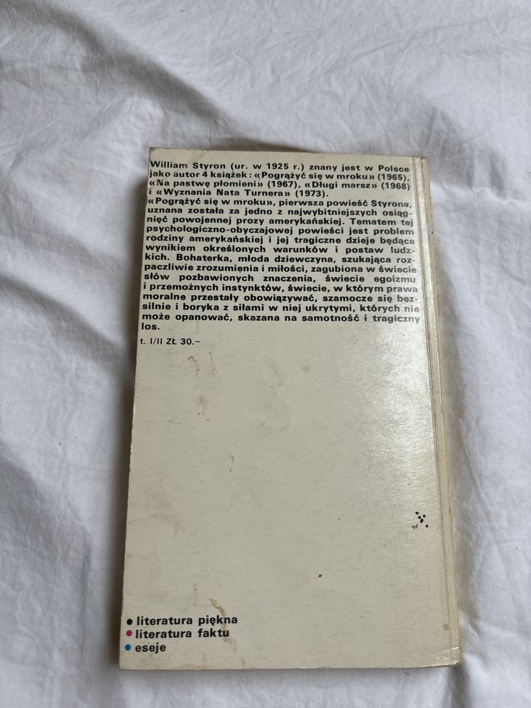 „Pogrążyć się w mroku” William Styron