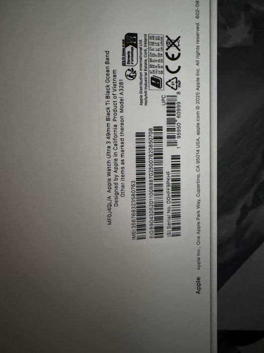 Apple watch ultra 3 49mm ti blek