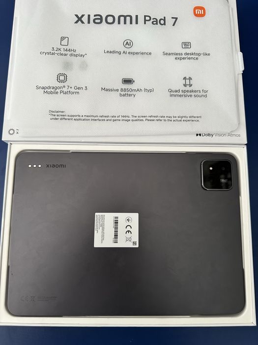 Tablet Xiaomi Pad 7 11.2” 8GB/256GB Wi-Fi Graphite Grey