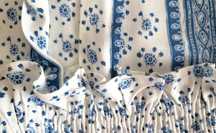 Zara długa letnia sukienka biało-niebieska wiązane ramiączka vintage M