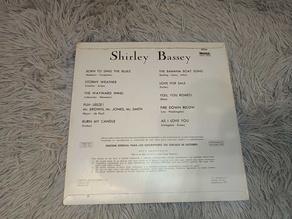 Winyl Winyle Płyty Winylowe Płyta winylowa Shirley Bassey