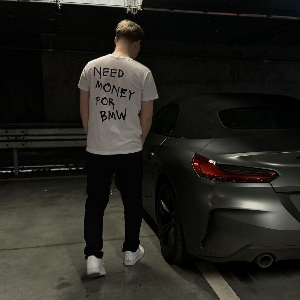 Zestaw koszulka biała BMW M, koszulka czarna Audi L