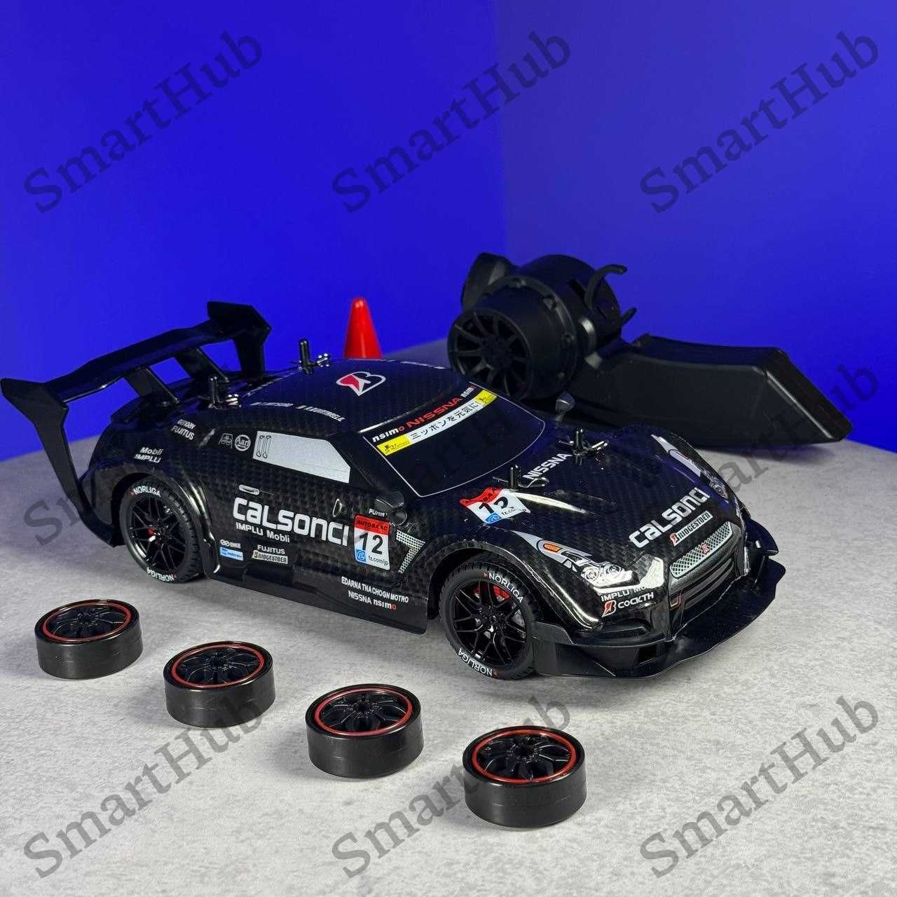 Дрифтовая машинка на радиоуправлении Nissan GT-R R-37 Черная.