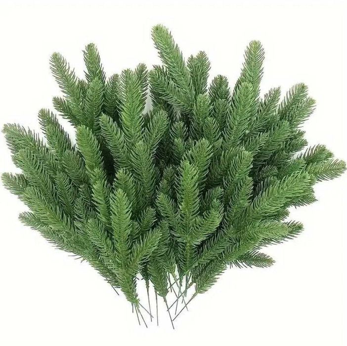 Гілочки ялинки штучні, зелені гілочки ялинки