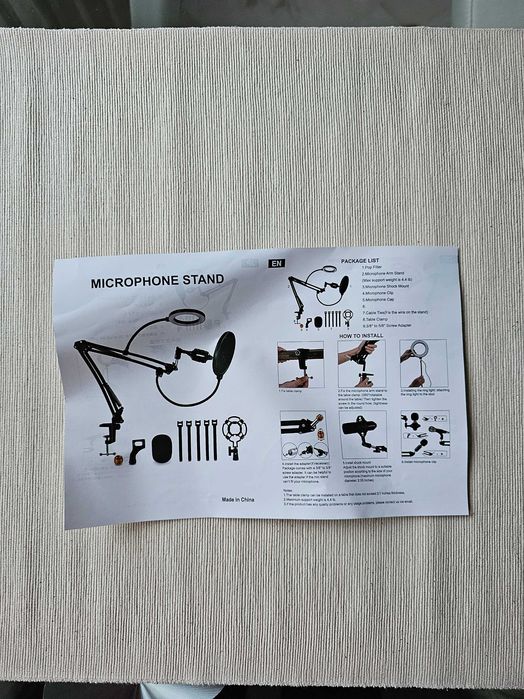 Microfone Audio-Technica 2500x-USB e Suporte de Microfone Ajustável