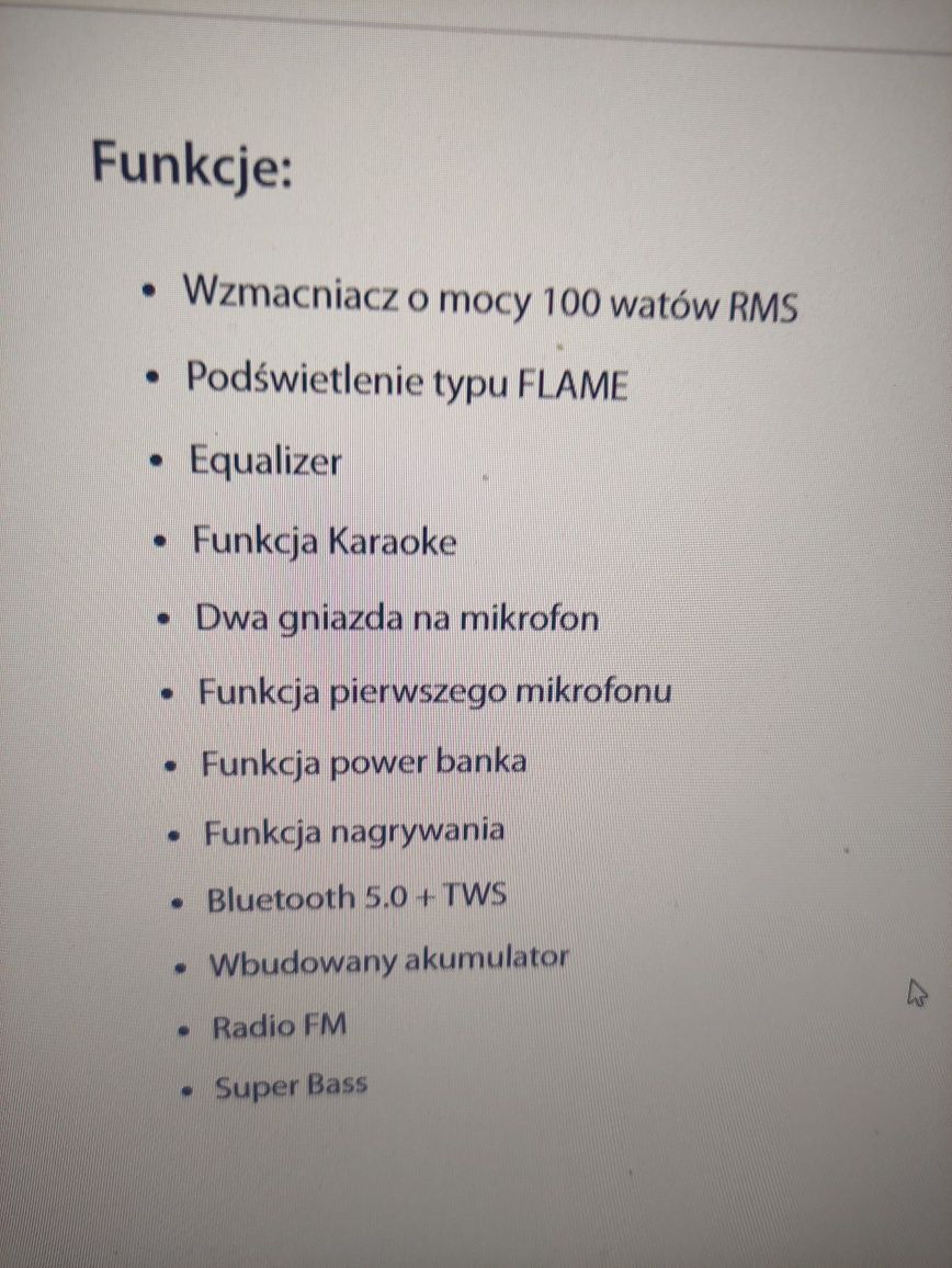 Głośnik bluetooth Manta spk5350 flame