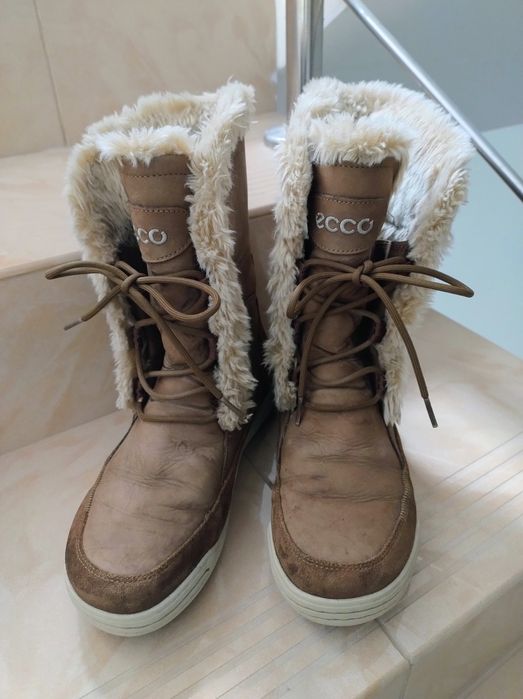 Buty śniegowce damskie Ecco Siberia skóra ciepłe