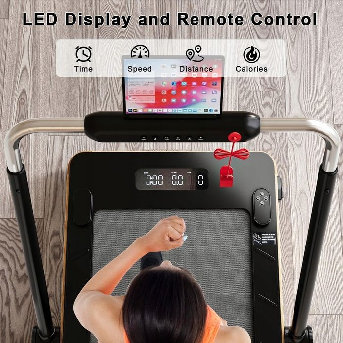 JUMMICO Bieżnia z aplikacją pilotem pod biurko do domu do 130kg 2500W