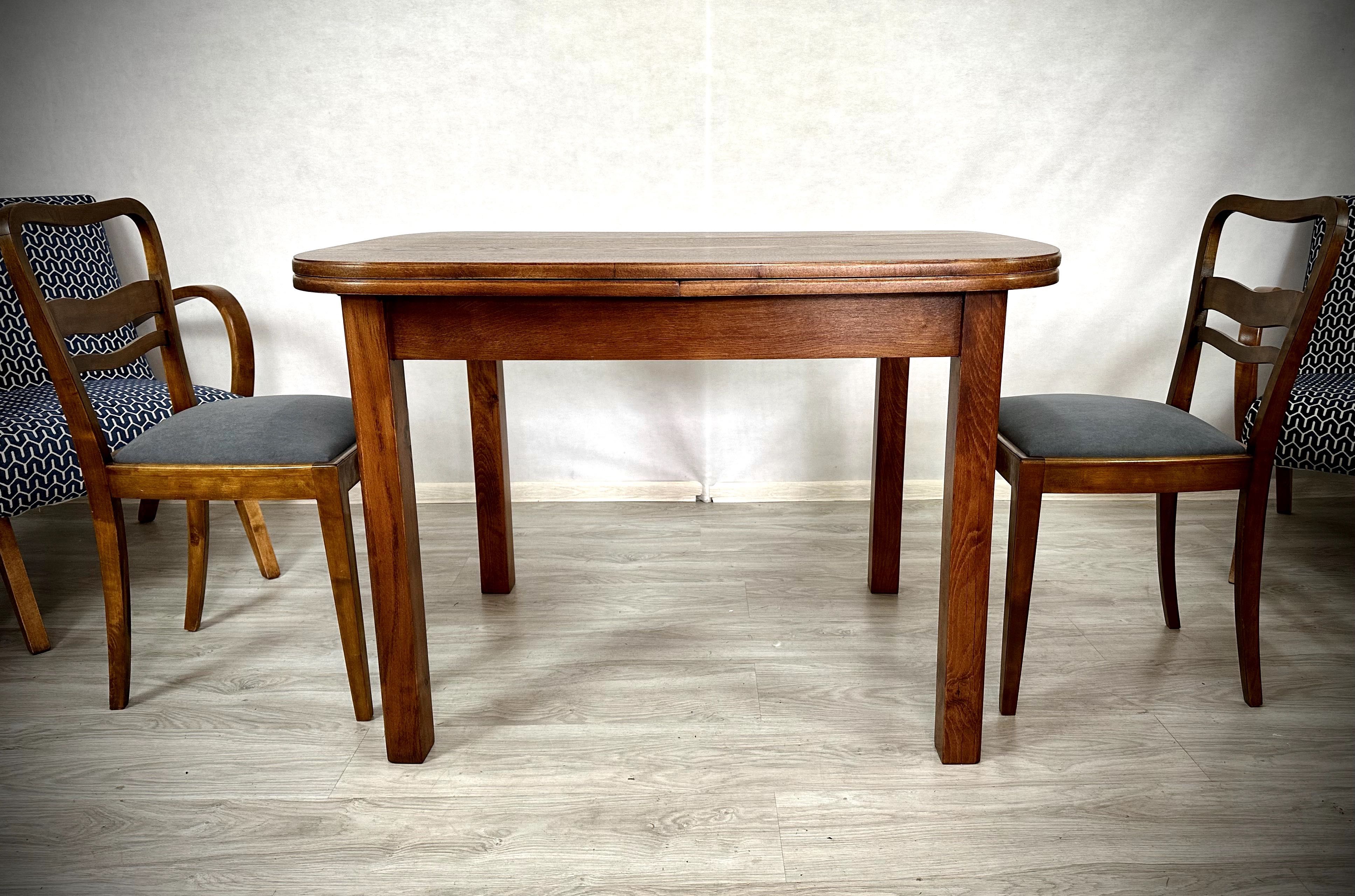 Stół/biurko dąb, klasyczny design z lat 60. – po pełnej renowacji