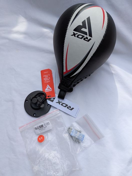 Пневмогруша боксерська RDX 2Y Boxing Speed Ball Шкіра Мульти Білий/Че