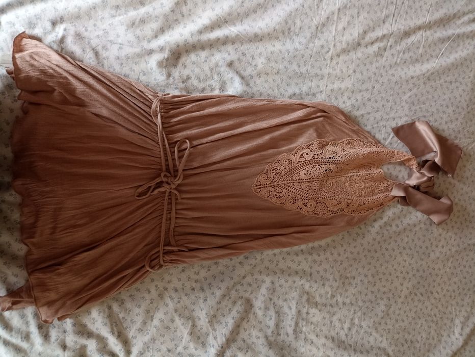 Túnica rosa nude da Mango