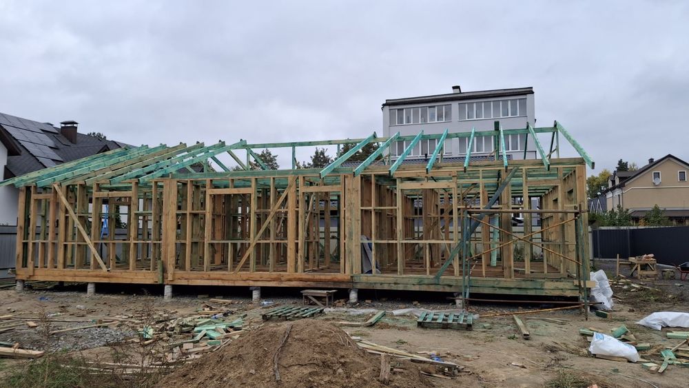 Баня будівництво . Каркасне будівництво з дерева . DoD