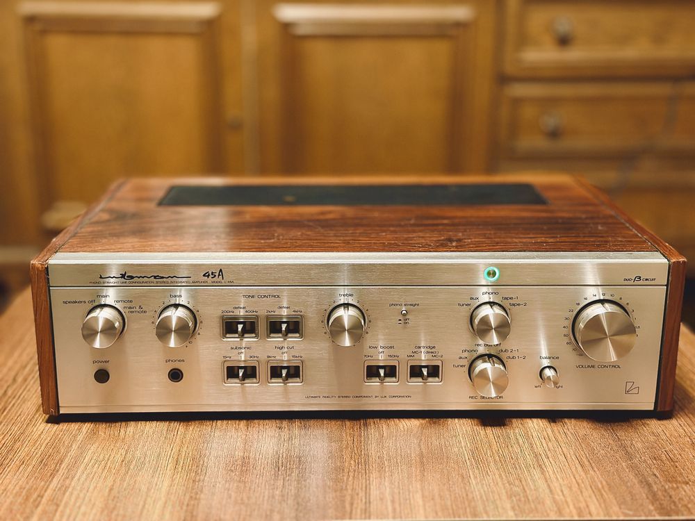 Przepiękny wzmacniacz stereo Luxman 45-A