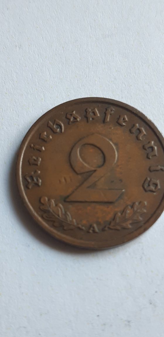 Niemcy III Rzesza 2 fenigi 1937 A - real foto