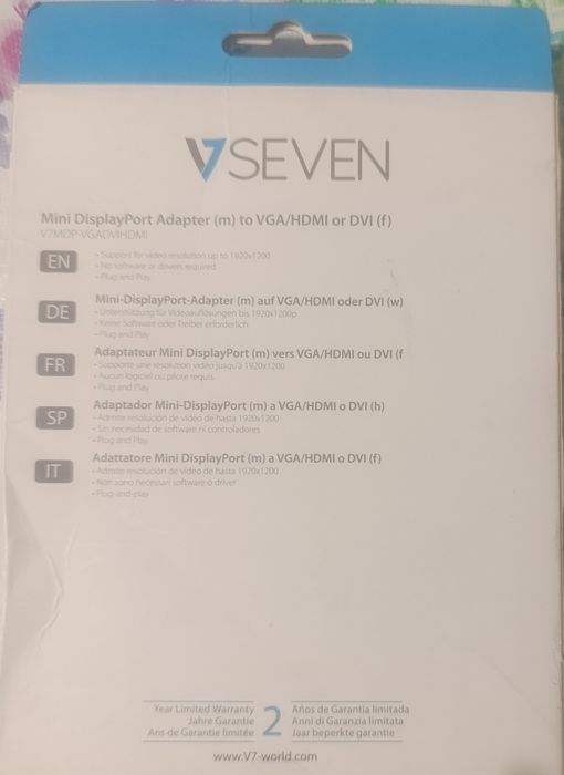 adaptador Mini DisplayPort para VGA, DVI ou HDMI