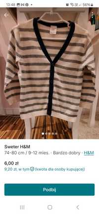 Sweterek H&M w rozmiarze 74-80