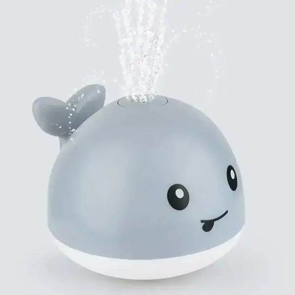 Игрушка для купания в ванной кит с фонтаном Серый