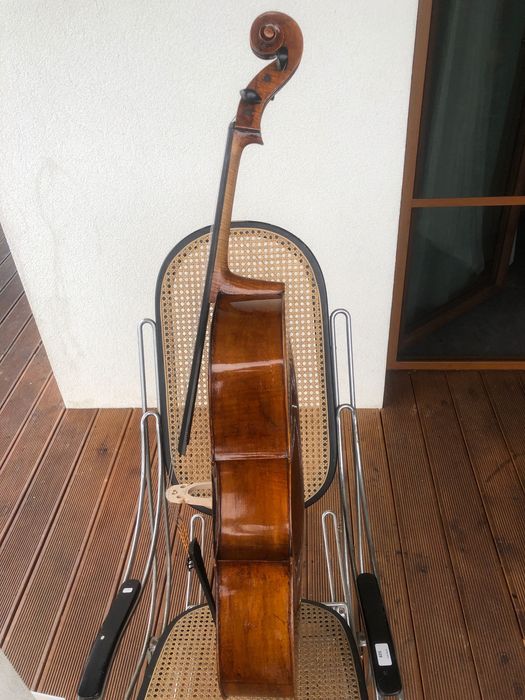 Piękna wiolonczela francuska , sygnowana , 1840r , certyfikat